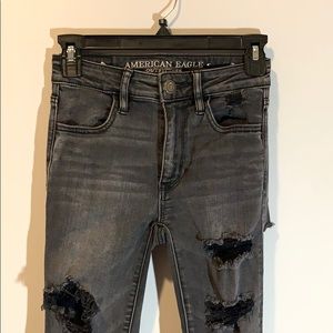 American Eagle Black ripped jeans